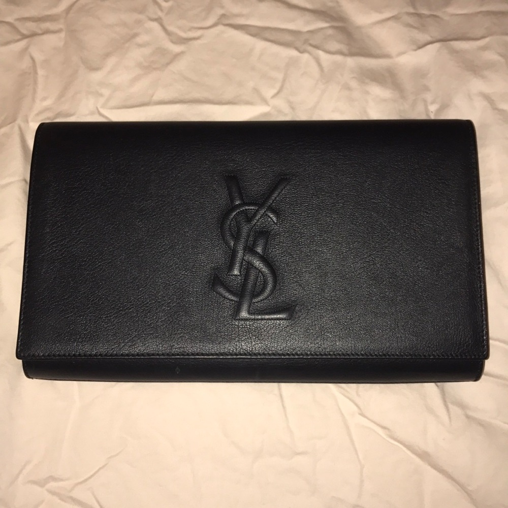 🙊 YSL Belle de Jour Navy Calfskin clutch bag
